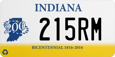 IN license plate 215RM