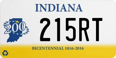 IN license plate 215RT