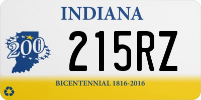 IN license plate 215RZ