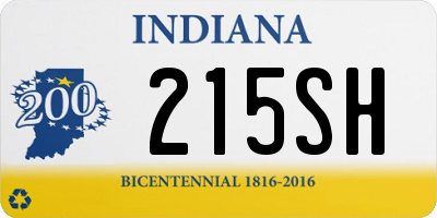 IN license plate 215SH