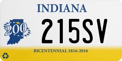 IN license plate 215SV