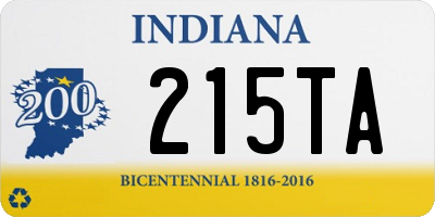 IN license plate 215TA