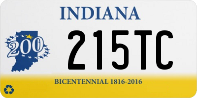 IN license plate 215TC