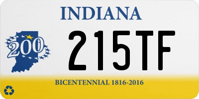 IN license plate 215TF