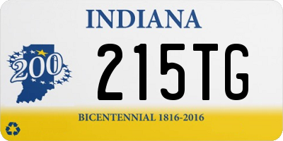 IN license plate 215TG