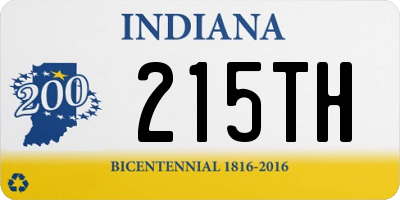 IN license plate 215TH