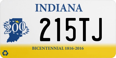 IN license plate 215TJ