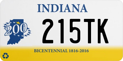 IN license plate 215TK