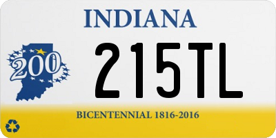 IN license plate 215TL