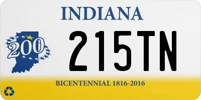 IN license plate 215TN