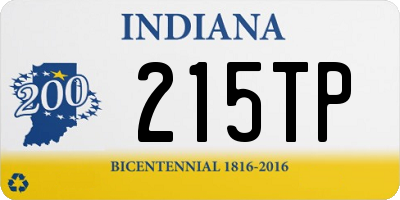 IN license plate 215TP