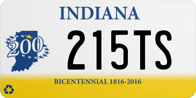 IN license plate 215TS