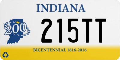 IN license plate 215TT