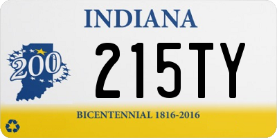 IN license plate 215TY