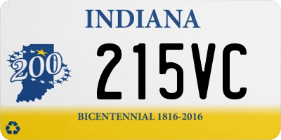 IN license plate 215VC