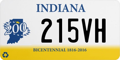 IN license plate 215VH