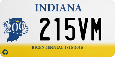 IN license plate 215VM