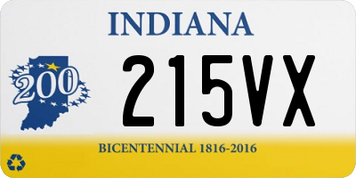 IN license plate 215VX