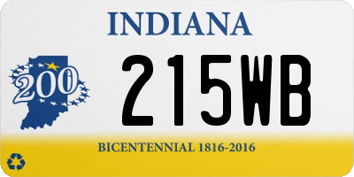 IN license plate 215WB