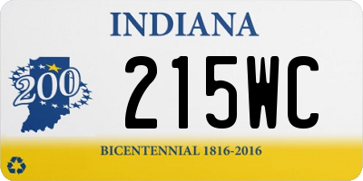 IN license plate 215WC