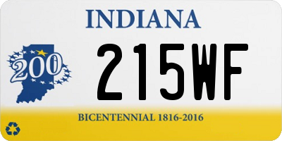 IN license plate 215WF