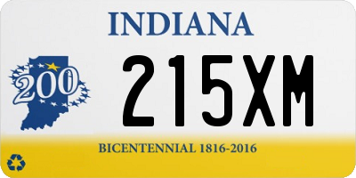 IN license plate 215XM