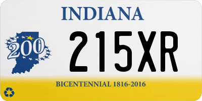 IN license plate 215XR