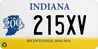 IN license plate 215XV