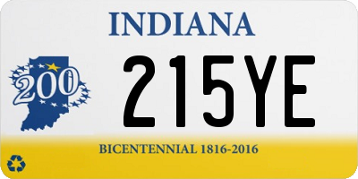 IN license plate 215YE