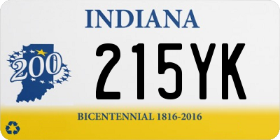 IN license plate 215YK