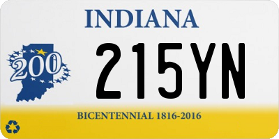 IN license plate 215YN