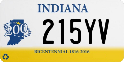 IN license plate 215YV