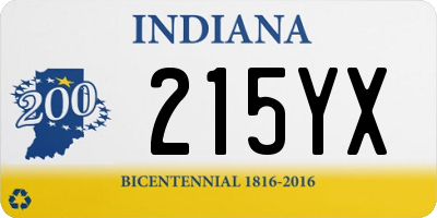 IN license plate 215YX