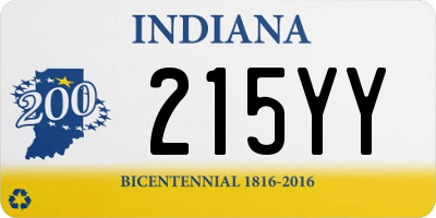 IN license plate 215YY