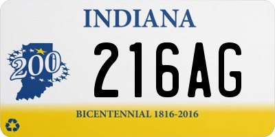 IN license plate 216AG