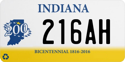 IN license plate 216AH