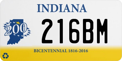 IN license plate 216BM