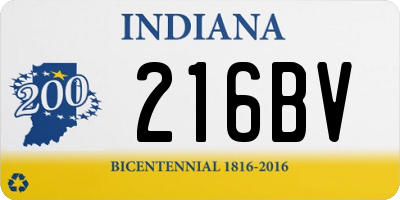 IN license plate 216BV
