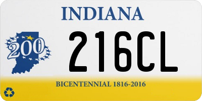 IN license plate 216CL