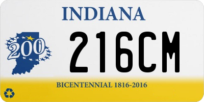 IN license plate 216CM