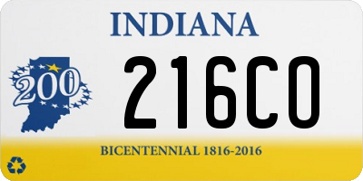 IN license plate 216CO