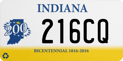 IN license plate 216CQ