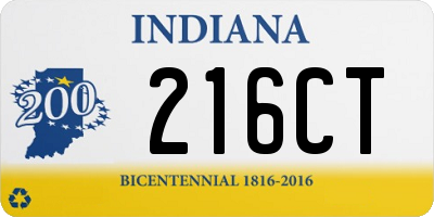 IN license plate 216CT