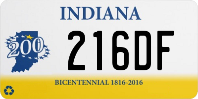 IN license plate 216DF