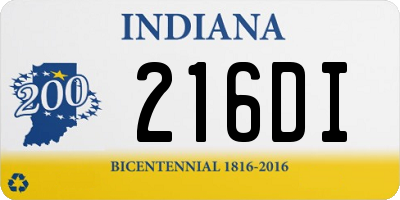 IN license plate 216DI