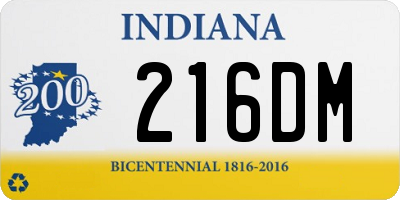 IN license plate 216DM