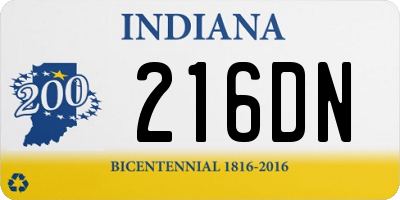 IN license plate 216DN