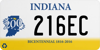 IN license plate 216EC