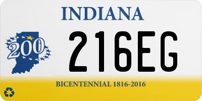 IN license plate 216EG