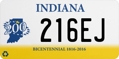 IN license plate 216EJ